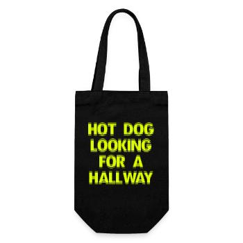 Hot Dog Looking For A Hallway - Gift Bag for Bottles - black - Front