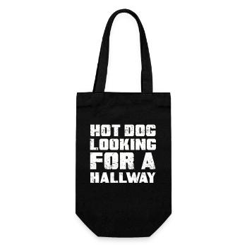Hot Dog Looking For A Hallway - Gift Bag for Bottles - black - Front