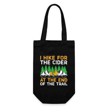 Wanderer, Wandern, Trekking, Outdoor, Natur, Alkohol, Getränk - Geschenkbeutel für Flaschen - Schwarz - Vorne