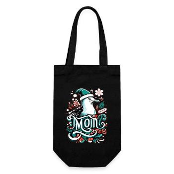 Moin Möwe Moin Sprüche Hamburg Moin Dialekt - Geschenkbeutel für Flaschen - Schwarz - Vorne