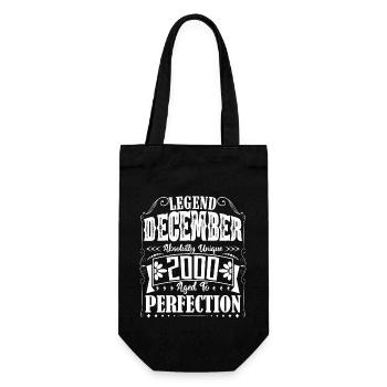 December 2000. Birthday gift December 2000 - Gift Bag for Bottles - black - Front