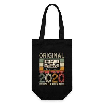 Vintage Geburtstag 2020: Zeitlose Geschenkidee - Geschenkbeutel für Flaschen - Schwarz - Vorne