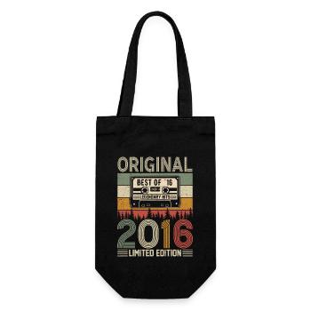 Vintage 2016 – Legendärer Jahrgang - Geschenkbeutel für Flaschen - Schwarz - Vorne