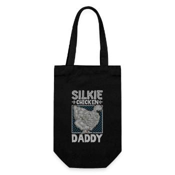 Silky Chicken Dad - Gift Bag for Bottles - black - Front