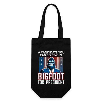 A Candidate You Can Believe In. Bigfoot For Presid - Gift Bag for Bottles - black - Front