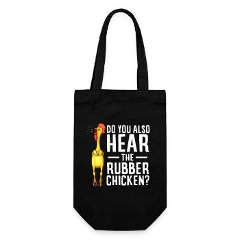 Rubber Chicken Costume Toy Rubber Chicken - Gift Bag for Bottles - black - Front