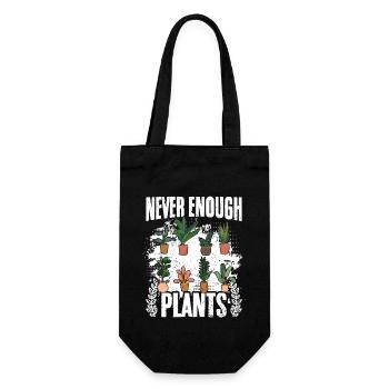 Jamais assez de plantes Drôle Jardinage Humour Une plante - Sac à bouteille - noir - Devant