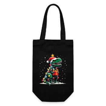 Tree Rex Ugly Christmas - Geschenkbeutel für Flaschen - Schwarz - Vorne