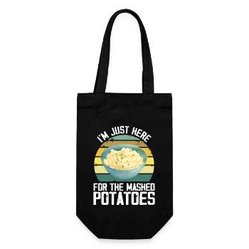 I'm Just Here For The Mashed Potatoes Funny Gag - Gift Bag for Bottles - black - Front