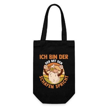 Schaf Schäfer Schäferei Bauer Landwirt Bauernhof S - Geschenkbeutel für Flaschen - Schwarz - Vorne