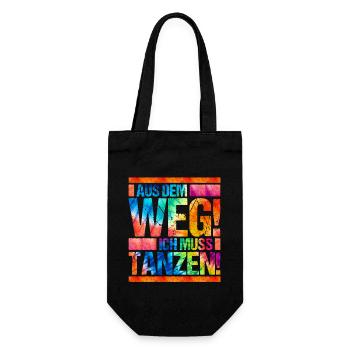 Tänzerin Festival Aus dem Weg ich muss tanzen - Geschenkbeutel für Flaschen - Schwarz - Vorne
