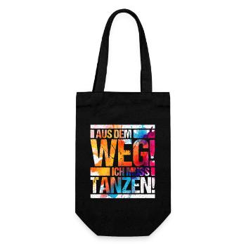 Tänzerin Festival Aus dem Weg ich muss tanzen - Geschenkbeutel für Flaschen - Schwarz - Vorne