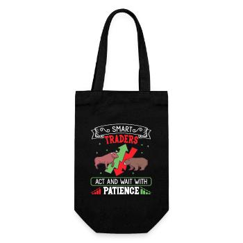 Stock Traders, Forex Traders, Investor Trading - Gift Bag for Bottles - black - Front