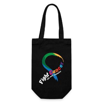 Cancer Survivor Support Fight Cancer In All Colors - Geschenkbeutel für Flaschen - Schwarz - Vorne