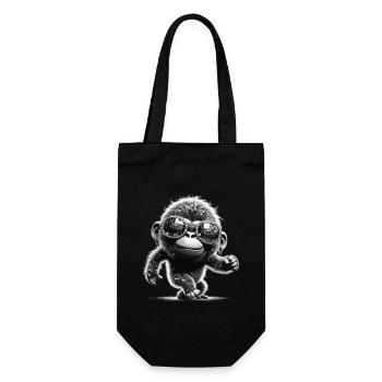 Gorilla with sunglasses - Gift Bag for Bottles - black - Front