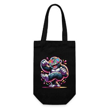 Gorilla with sunglasses - Gift Bag for Bottles - black - Front