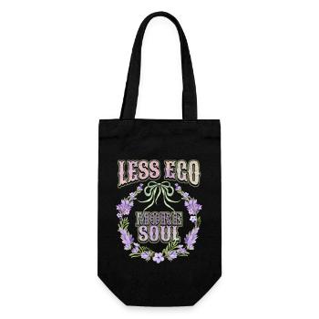 Citation de motivation, citation égoïsme, Couronne de lavande - Sac à bouteille - noir - Devant