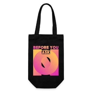 Drôle de dicton, avant de demander, avant de demander - Sac à bouteille - noir - Devant