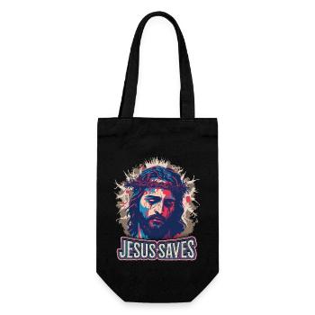Jésus-Christ avec la couronne d’épines sur le chemin de la Passion - Sac à bouteille - noir - Devant