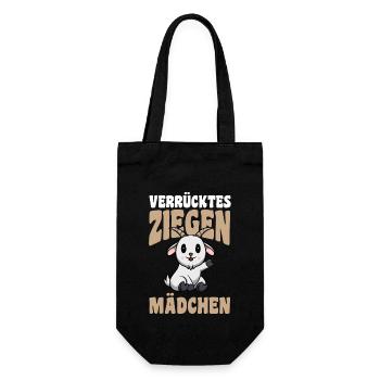Ziege Ziegenbauer Bauernhof Landwirt Bauer Ziegen - Geschenkbeutel für Flaschen - Schwarz - Vorne