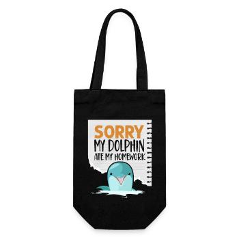 Dauphin Désolé Mon dauphin a mangé mon - Sac à bouteille - noir - Devant