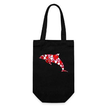 Coeur de dauphin - Sac à bouteille - noir - Devant