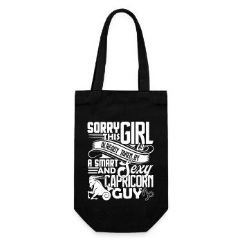 Capricorn Taken By Sexy Capricorn Guy - Gift Bag for Bottles - black - Front