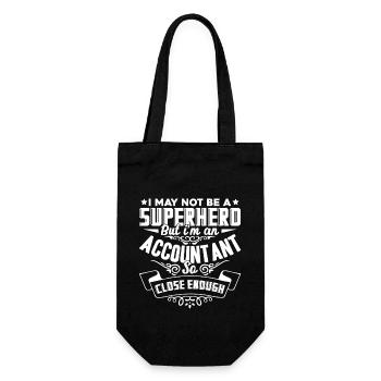 Accountant I'm An Accountant So Close Enough - Gift Bag for Bottles - black - Front