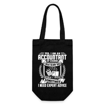 Accountant I'm An Accountant - Gift Bag for Bottles - black - Front