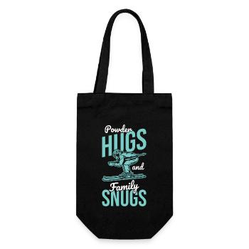 Mountain Magic Skiing Together Family Vacation Ski - Gift Bag for Bottles - black - Front