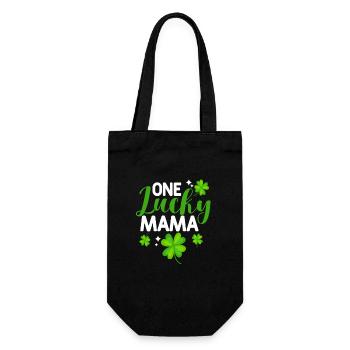 Une maman heureuse Trèfles de la Saint-Patrick - Sac à bouteille - noir - Devant
