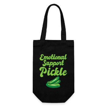 Emotional Support Pickle Humanity Kindness - Geschenkbeutel für Flaschen - Schwarz - Vorne