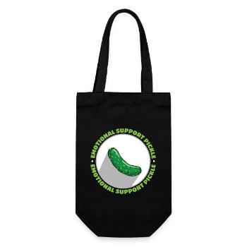 Emotional Support Pickle Humanity Kindness - Geschenkbeutel für Flaschen - Schwarz - Vorne