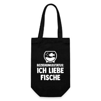 Aquarium Aquaristik Fische - Geschenkbeutel für Flaschen - Schwarz - Vorne
