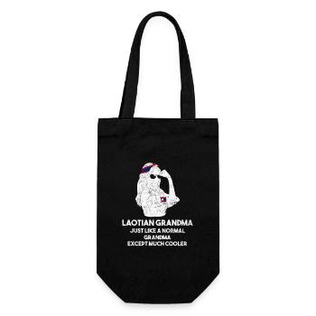 Laos Laote Laoten Oma Lao I Geschenk - Geschenkbeutel für Flaschen - Schwarz - Vorne