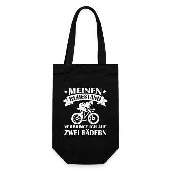 Meinen ruhestand verbringe ich auf Fahrrad - Geschenkbeutel für Flaschen - Schwarz - Vorne