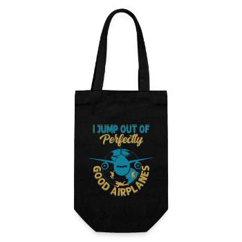 I Jump Out Of Perfectly Good Airplanes Skydiver Pa - Geschenkbeutel für Flaschen - Schwarz - Vorne