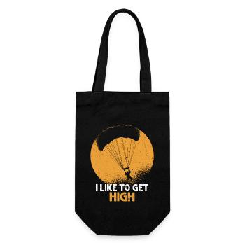 I Like To Get High Parachute Skydiver - Gift Bag for Bottles - black - Front