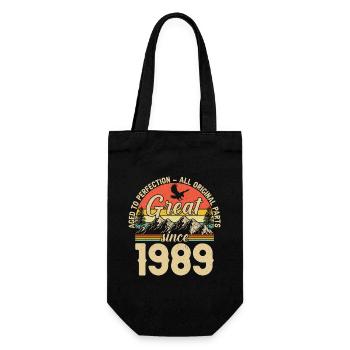 1989 - A legendary year - Gift Bag for Bottles - black - Front