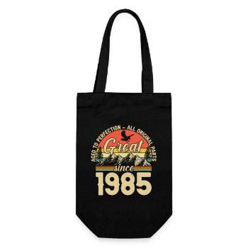 1985 - A legendary year - Gift Bag for Bottles - black - Front