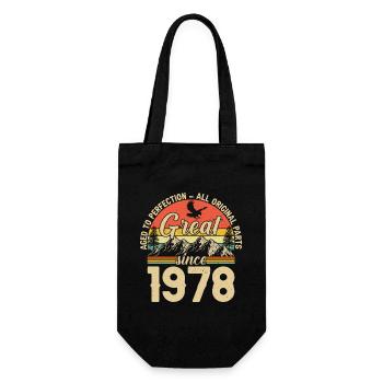 1978 - A Vintage Vintage - Gift Bag for Bottles - black - Front