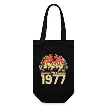 1977 - A legendary year - Gift Bag for Bottles - black - Front
