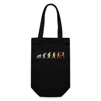 Vintage Tennis RetroTennis Player Evolution - Geschenkbeutel für Flaschen - Schwarz - Vorne