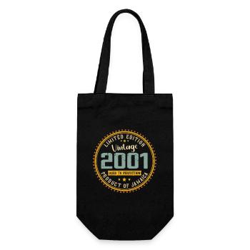 Jahrgang 2001 Geburtstagsgeschenk 2001 - Geschenkbeutel für Flaschen - Schwarz - Vorne