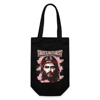 Jésus-Christ avec la couronne d’épines dicton chrétien - Sac à bouteille - noir - Devant