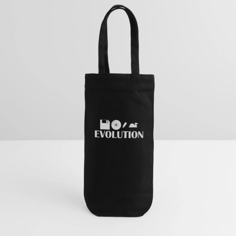 Evolution Diskette CD USB Stick Cloud Geschenkbeutel für Flaschen