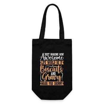 Biscuits And Gravy Just Imagine How Gravy Lover - Gift Bag for Bottles - black - Front