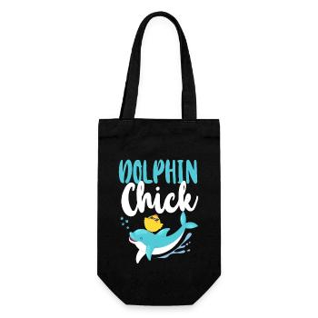Dolphin Chicken Dolphin Chick - Geschenkbeutel für Flaschen - Schwarz - Vorne