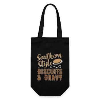 Biscuits And Gravy Southern Style Southern Cooking - Gift Bag for Bottles - black - Front