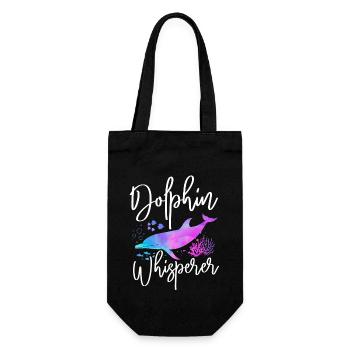 Dolphin Dolphin Whisperer - Geschenkbeutel für Flaschen - Schwarz - Vorne
